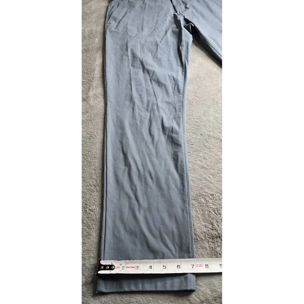 Rhone Commuter Classic Pants Mens 38x32 Gray Blue Slim Fit Straight  Zip Pocket